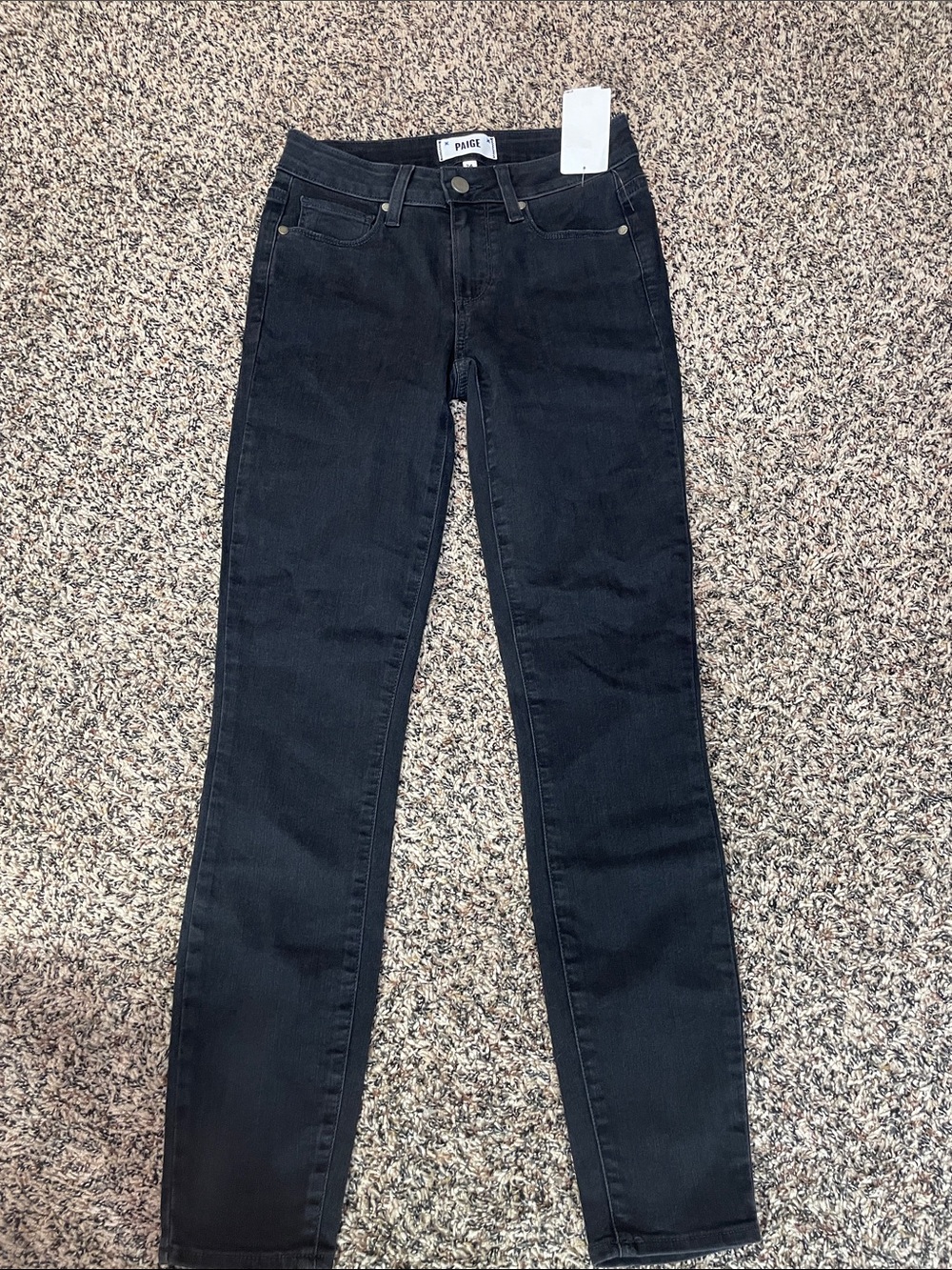 PAIGE Verdugo Ankle Black Wash Skinny Jeans Woman’s Size 24 NWOT